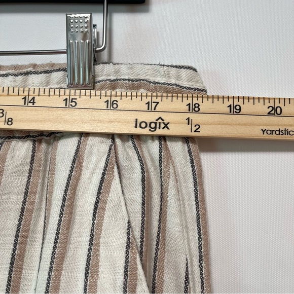 OLD NAVY Linen Blend Wide Leg Pants Women's Size L Grey Multi Stripe Beach BOHO - Picture 15 of 16